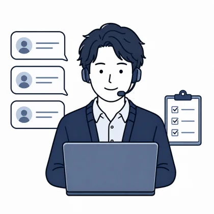 無料相談で質問に答える担当者